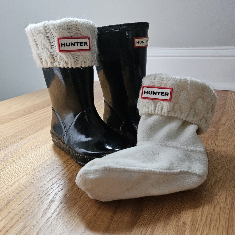 Hunter boots and sock set